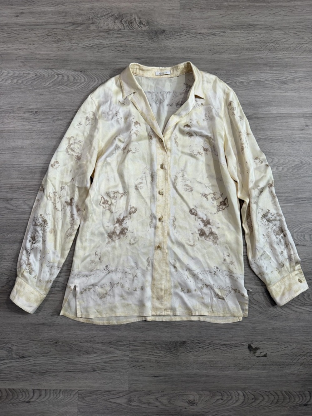 Escada Vintage USA‎ Silk Lightweight Cream Button-Up Shirt Jacket